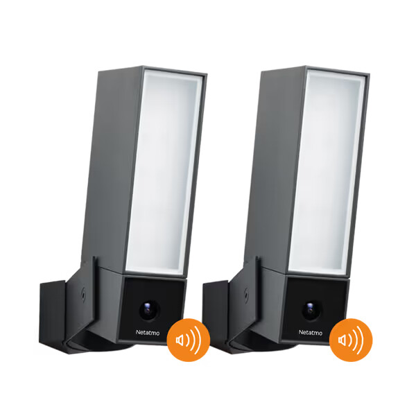 smart outdoor camera pack with siren x 2