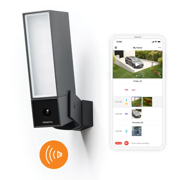 smart outdoor camera pack with siren x 2