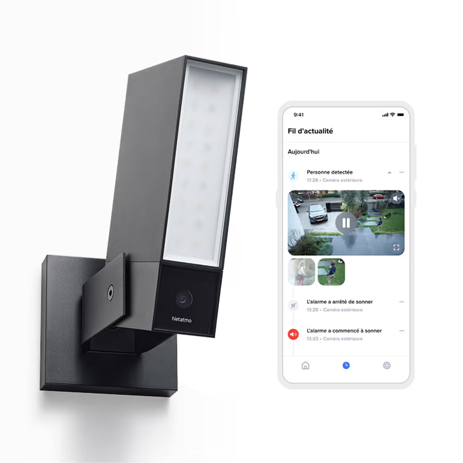 smart outdoor camera - black
